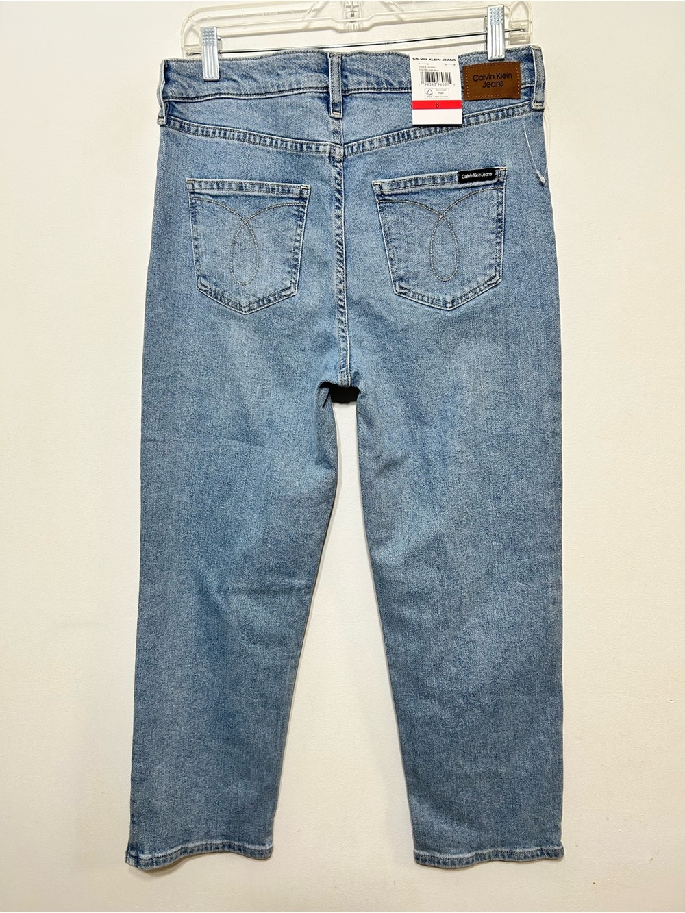 New! Calvin Klein Jeans High Rise Straight Leg Jeans Womens Size 8 - Picture 5 of 9